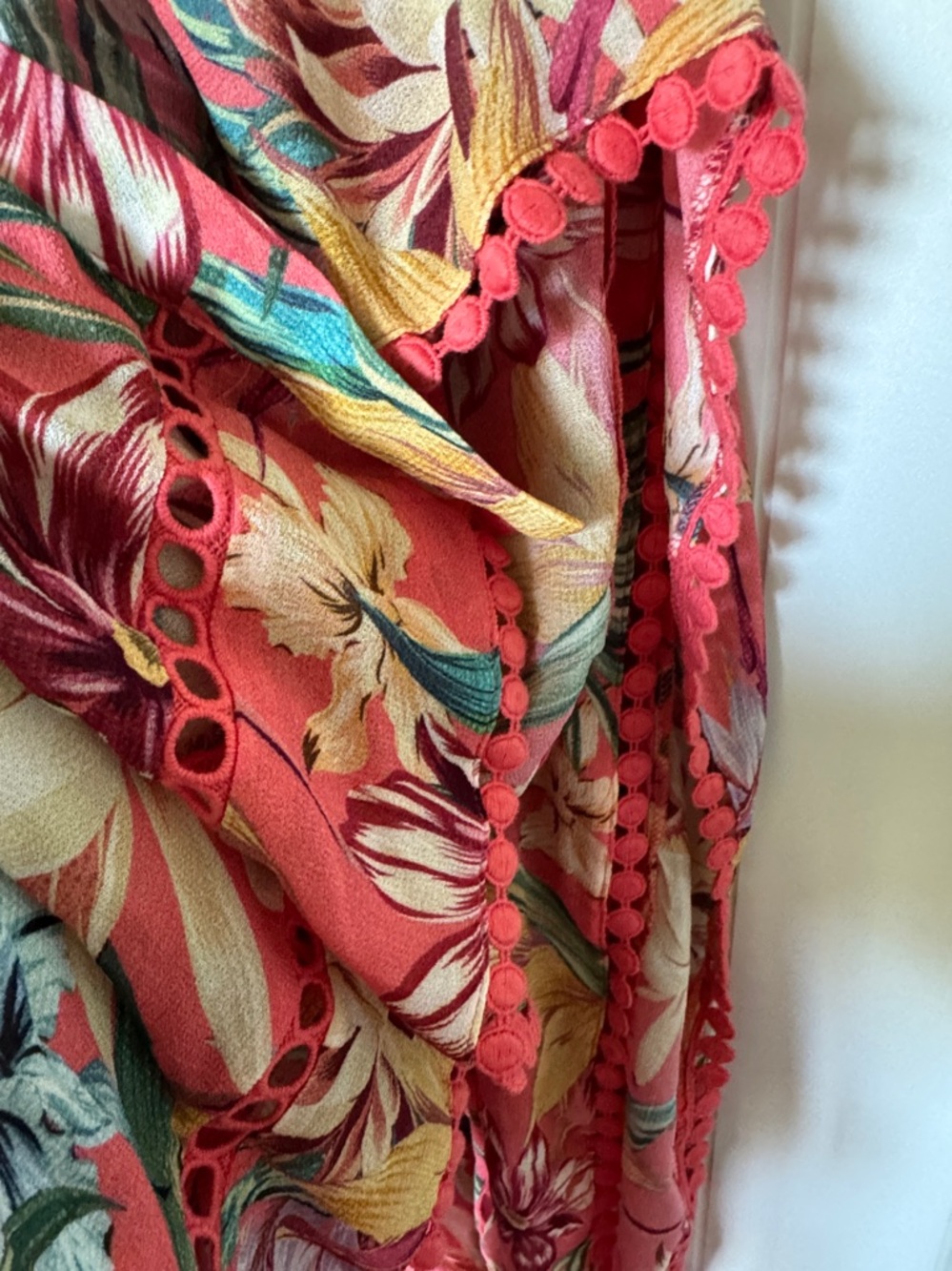 Farm Rio Lotus Floral Halter Maxi Dress NWT Size M Flowy Resort Vacay Tropical - Picture 13 of 15